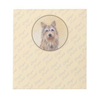 Berger Picard Painting - Cute Original Dog Art Notepad