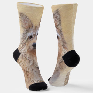 Berger Picard Painting - Cute Original Dog Art Socks