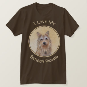 Berger Picard Painting - Cute Original Dog Art T-Shirt