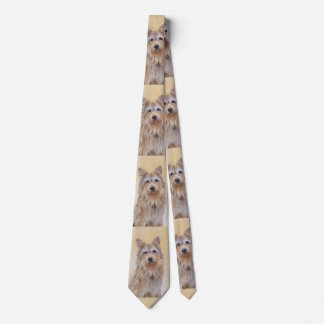 Berger Picard Painting - Cute Original Dog Art Tie