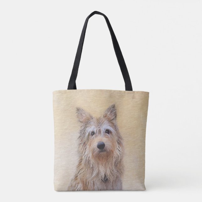 Berger Picard Painting - Cute Original Dog Art Tote Bag (Back)