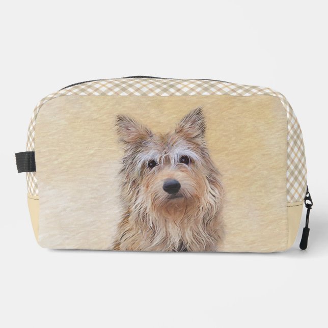 Berger Picard Shepherd Dark Fawn Painting Dog Art Dopp Kit (Front)