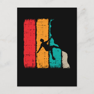 Bergsteiger Retro Vintage Klettern Bouldern Postcard