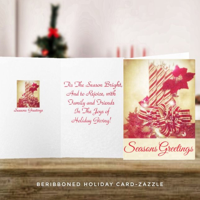 Beribboned Holiday Candle Card (Creator Uploaded)