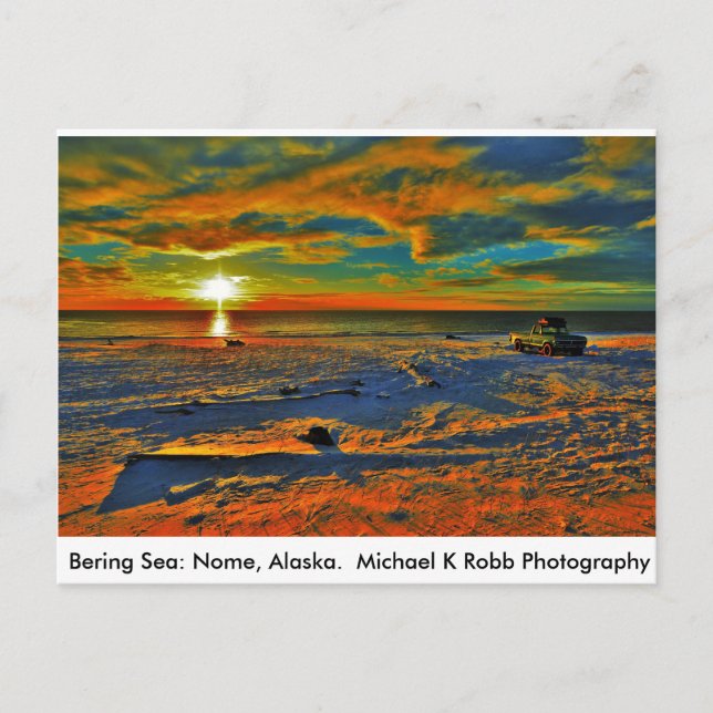 Bering Sea Coast. Nome, Alaska Postcard (Front)
