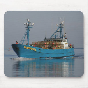 Bering Sea, Crab Boat in Dutch Harbour, AK Mouse Mat
