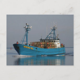 Bering Sea, Crab Boat in Dutch Harbour, AK Postcard