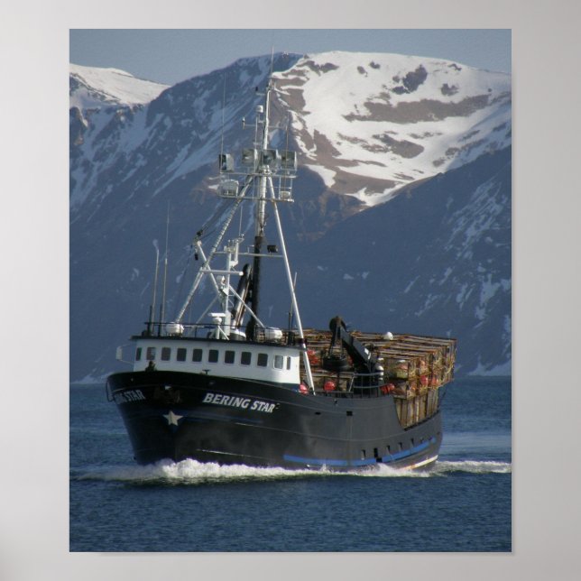 Bering Star, Crab Boat in Dutch Harbor, Alaska Poster (Front)