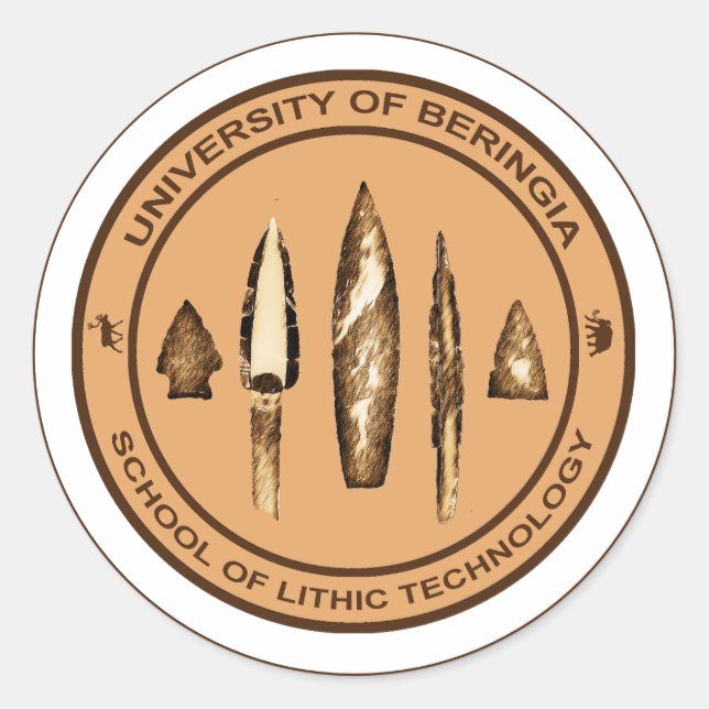 Beringia School of Lithic Technology Classic Round Sticker (Front)