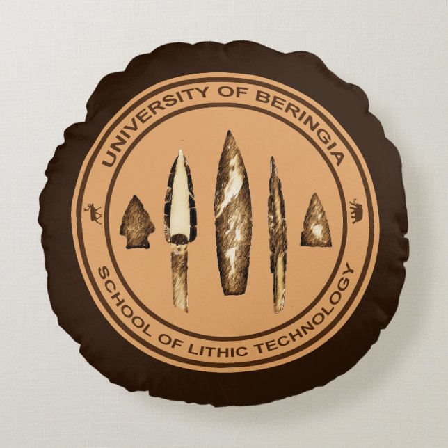 Beringia School of Lithic Technology Round Cushion (Front)