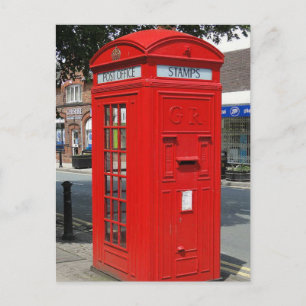 Beritish telephone box postcard