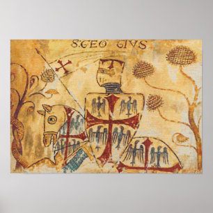 Berittener Kreuzitter Poster