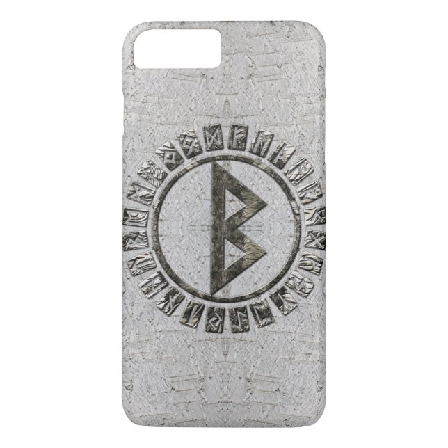Berkana Rune and Alphabet on Birch Case-Mate iPhone Case (Back)