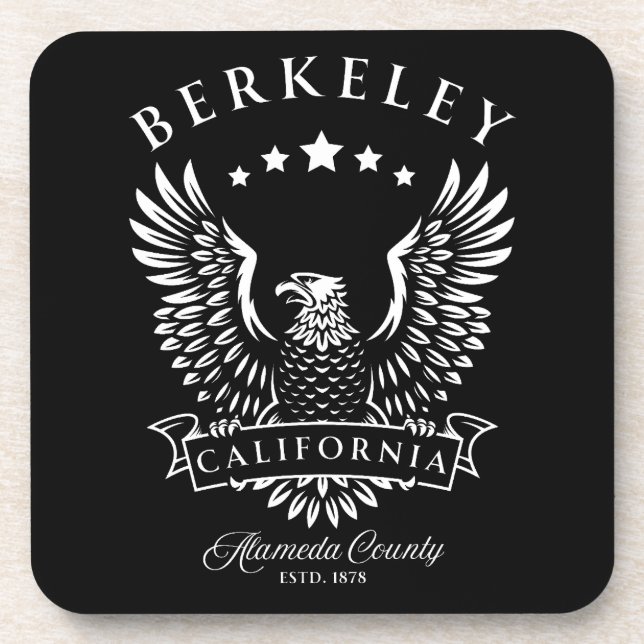 Berkeley Alameda County California Vintage Eagle Coaster (Front)