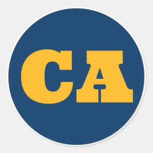 Berkeley (CA) - Blue x Gold x White Classic Round Sticker