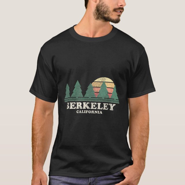 Berkeley Ca Vintage Throwback Tee Retro 70s Design (Front)