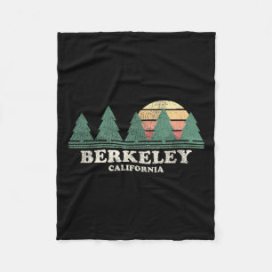 Berkeley Ca Vintage Throwback Tee Retro 70s Design Fleece Blanket