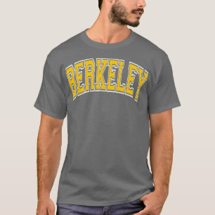 Berkeley California Ca Varsity Amber Text TShirt 7