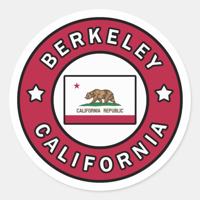 Berkeley California Classic Round Sticker (Front)