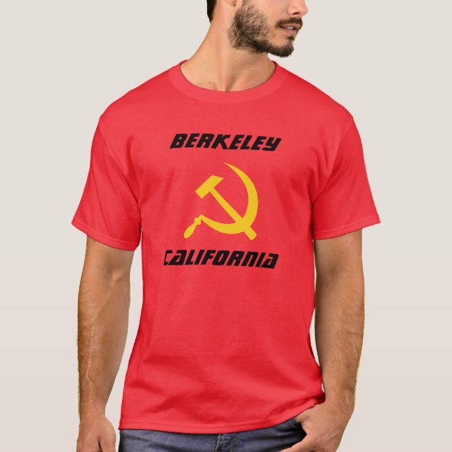 Berkeley, California Hammer & Sickle Liberal T-Shirt (Front)