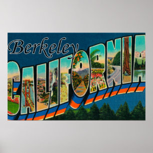 Berkeley, California - Large Letter Scenes Poster