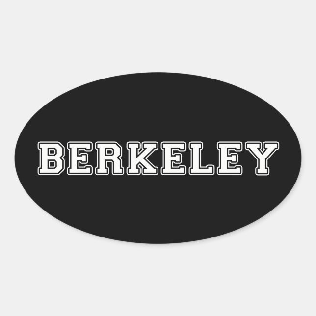 Berkeley California Oval Sticker (Front)