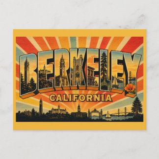 Berkeley California University Town Vintage Art Postcard