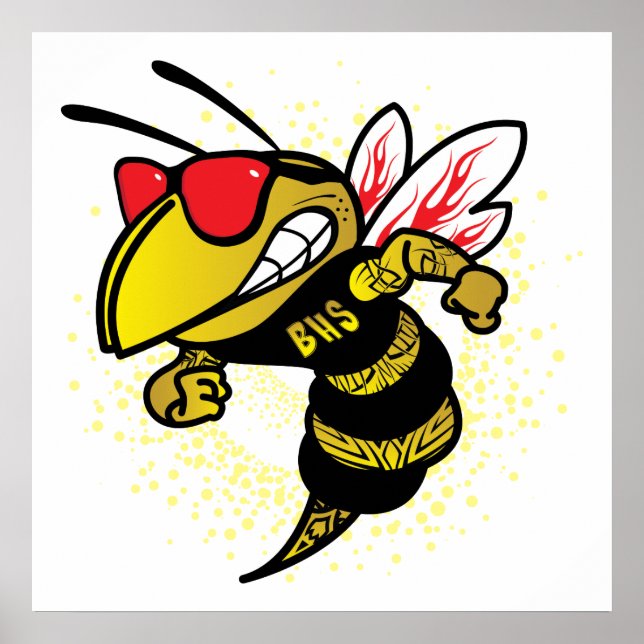 BERKELEY HIGH SCHOOL "FUNKY" VERSION YELLOWJACK POSTER (Front)