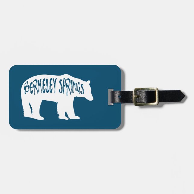 Berkeley Springs West Virginia Bear Luggage Tag (Front Horizontal)