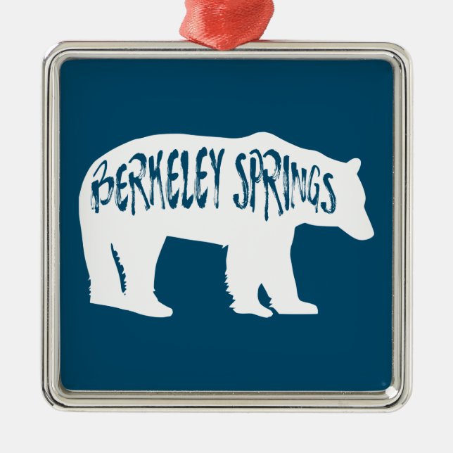 Berkeley Springs West Virginia Bear Metal Tree Decoration (Front)