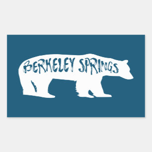 Berkeley Springs West Virginia Bear Rectangular Sticker