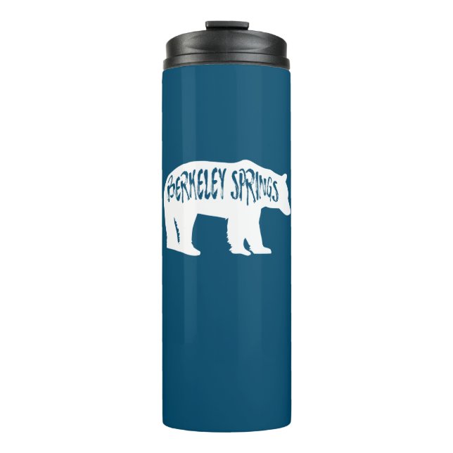 Berkeley Springs West Virginia Bear Thermal Tumbler (Front)