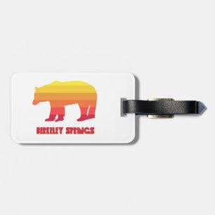 Berkeley Springs West Virginia Rainbow Bear Luggage Tag