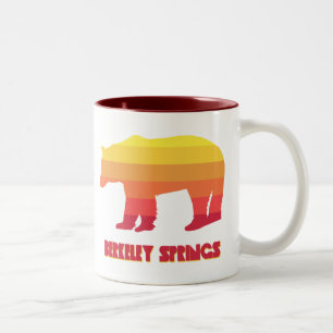 Berkeley Springs West Virginia Rainbow Bear Two-Tone Coffee Mug