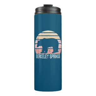 Berkeley Springs West Virginia Retro Bear Thermal Tumbler