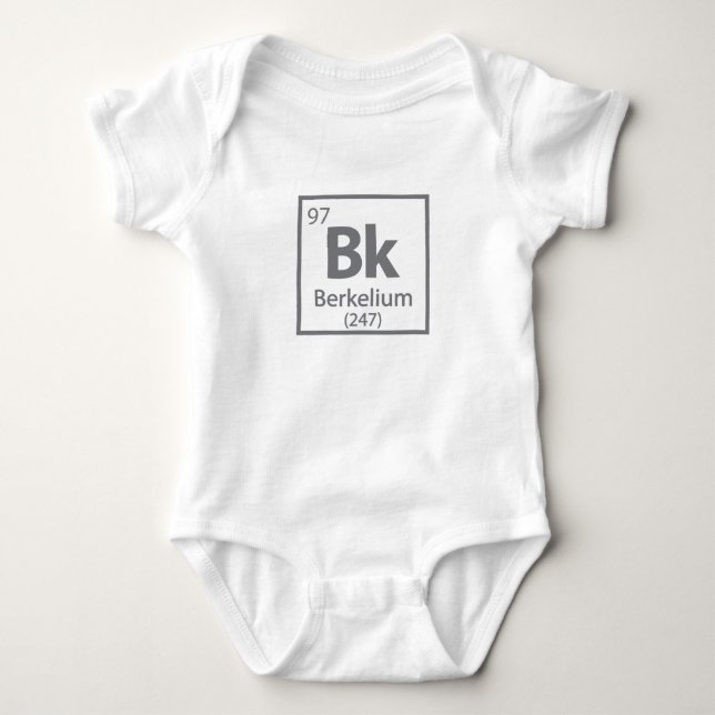 Berkelium - Berkeley Science Periodic Table Baby Bodysuit (Front)