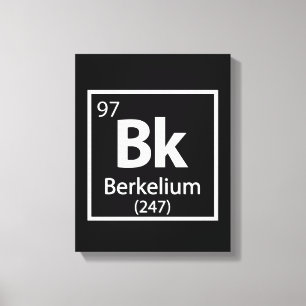Berkelium - Berkeley Science Periodic Table Canvas Print