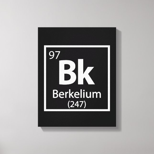 Berkelium - Berkeley Science Periodic Table Canvas Print (Front)