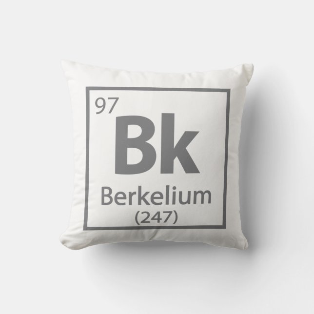 Berkelium - Berkeley Science Periodic Table Cushion (Front)