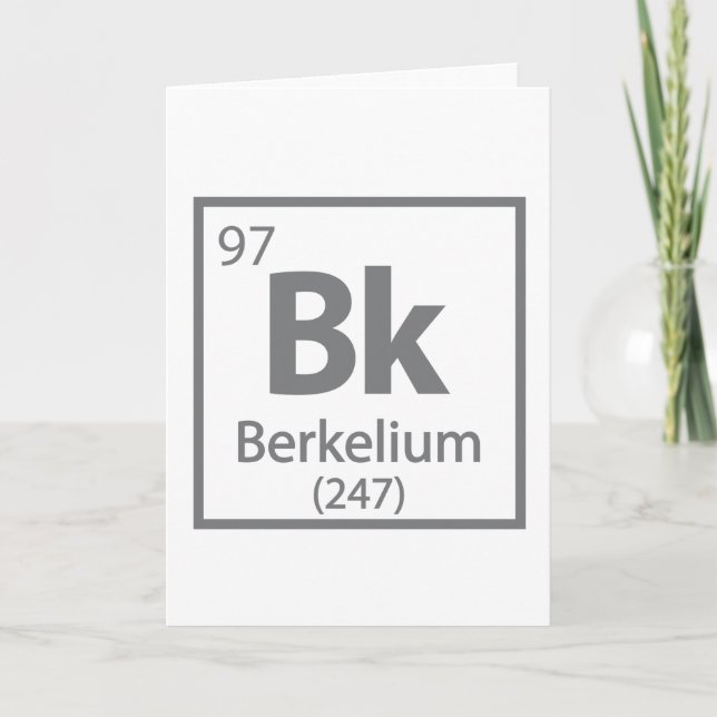 Berkelium - Berkeley Science Periodic Table Holiday Card (Front)