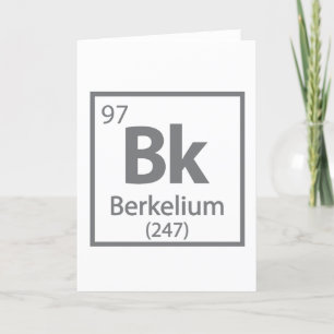 Berkelium - Berkeley Science Periodic Table Holiday Card