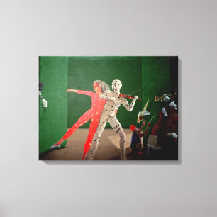 Berkley Hotel Murals - 2 Canvas Print