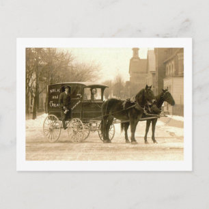 Berks Milk & Ice Cream Wagon, Hamburg PA Vintage Postcard