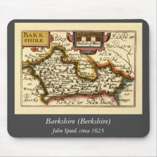 Berkshire Barkshire County England Antiquarian Map Mouse Mat