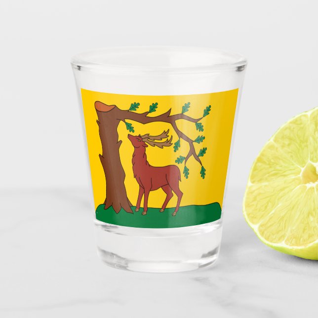Berkshire county flag shot glass (Front)