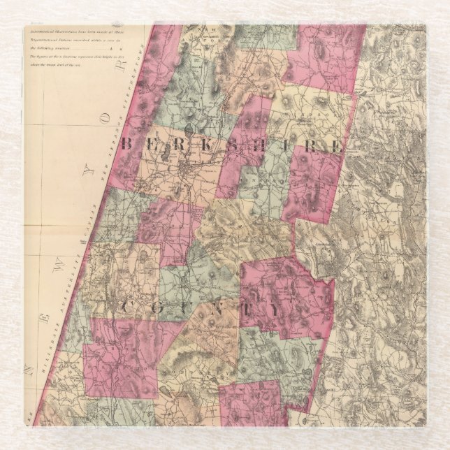 Berkshire County Glass Coaster (Front)