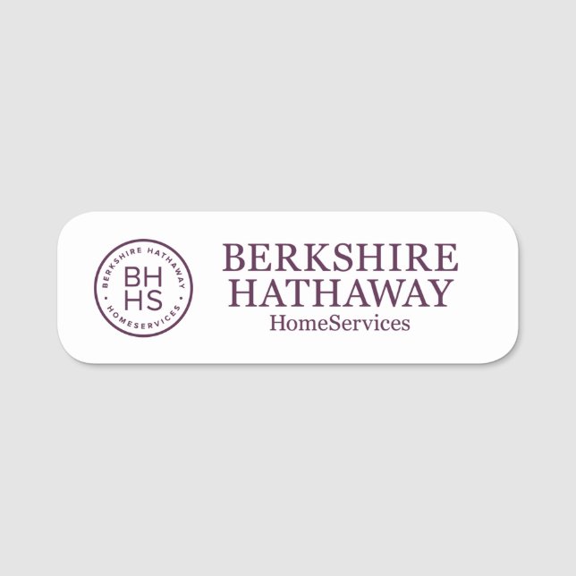 Berkshire Hathaway Name Tag (Front)