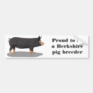 Berkshire, Proud to be a Berkshire pig breeder Bumper Sticker