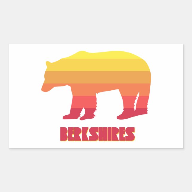 Berkshires Bear Rectangular Sticker (Front)