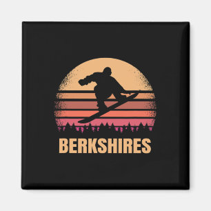 Berkshires Machusetts Snowboarding Outdoor Ma 80s Magnet